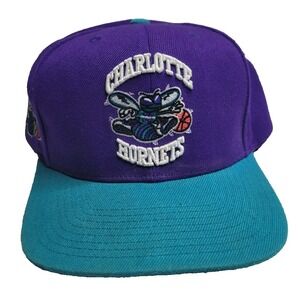 Charlotte Hornets Mitchell and Ness Snapback Hat Purple NBA Adjustable
